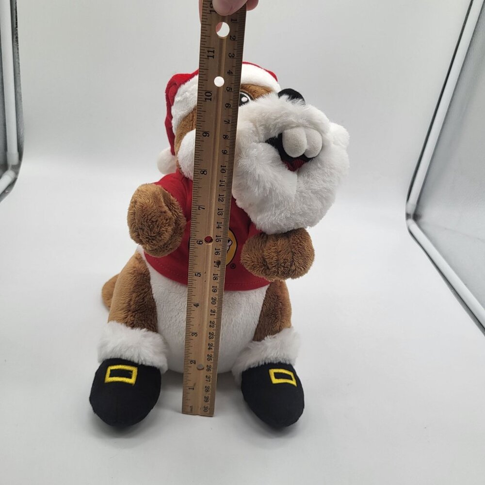 BUC-EE's Christmas Holiday Red Shirt Beaver Plush Stuffed Animal - Picture 9 of 11